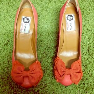 Lanvin Coral Wedge